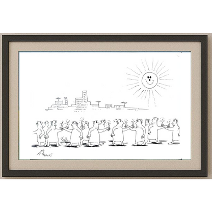 Ali Divandari 29x21cm Orijinal Karikatür BOD01812