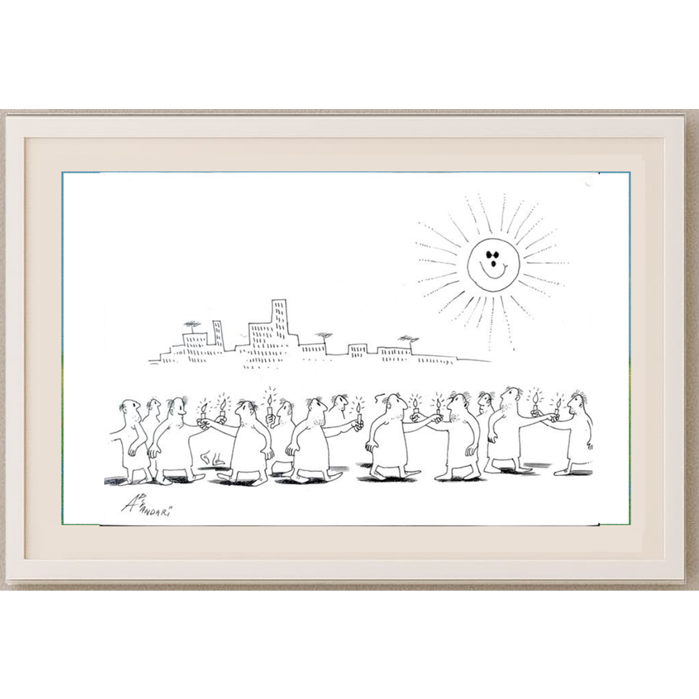 Ali Divandari 29x21cm Orijinal Karikatür BOD01812