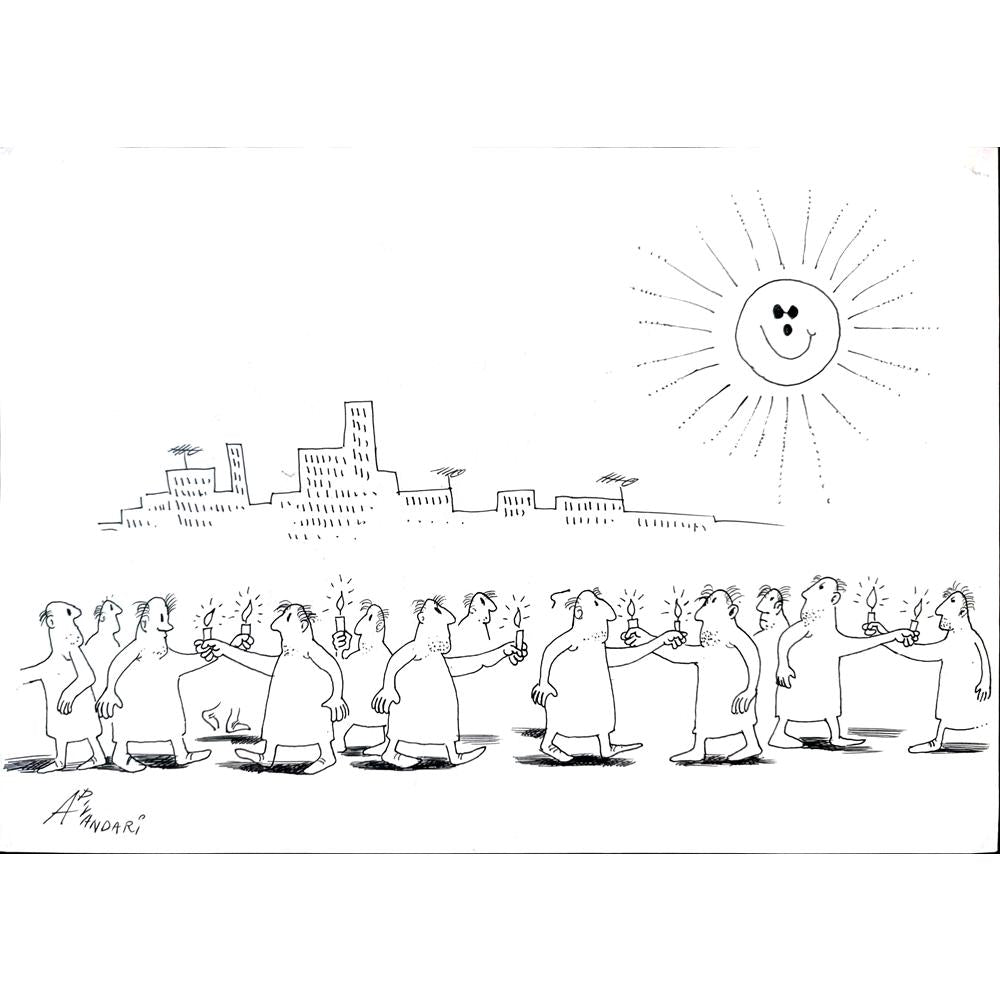 Ali Divandari 29x21cm Orijinal Karikatür BOD01812