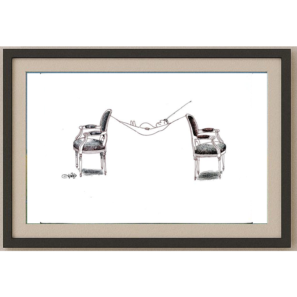 Ali Divandari 29x21cm Orijinal Karikatür BOD01813