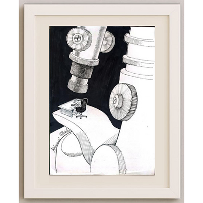 Ali Divandari 29x21cm Orijinal Karikatür BOD01814