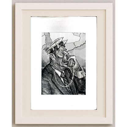 Mohsen Divandari 29x21cm Orijinal Karikatür BOD01816
