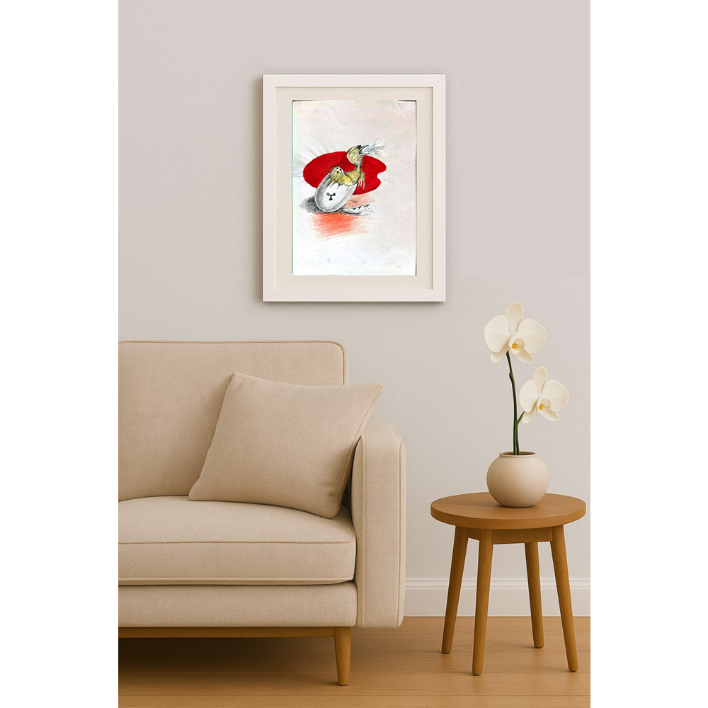 Pari Mohammad Nabi 29x21cm Orijinal Karikatür BOD01817