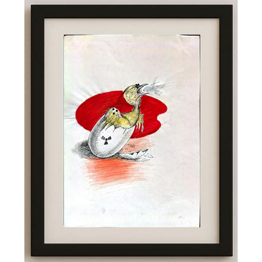 Pari Mohammad Nabi 29x21cm Orijinal Karikatür BOD01817