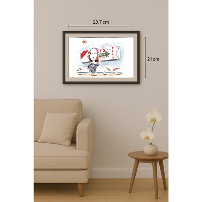 Szalai Attila 29x21cm Orijinal Karikatür BOD01820