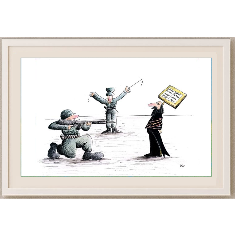 Masoud Ziaei Zardkhashosei 29x21cm Orijinal Karikatür BOD01823