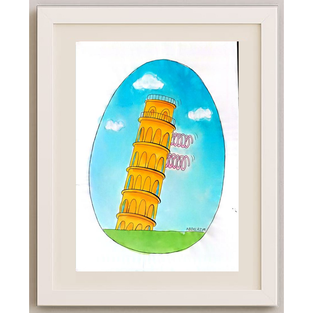 Abdolazim Azarkheil 29x21cm Orijinal Karikatür BOD01825