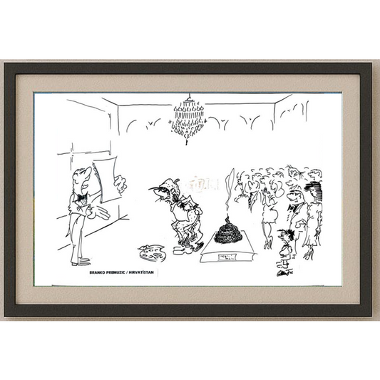 Branco Premuzic 29x21cm Orijinal Karikatür BOD01826