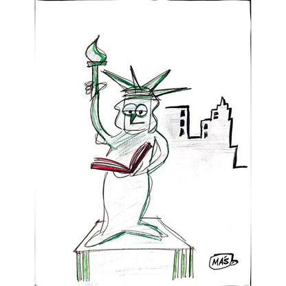 Sergio Mas 29x21cm Orijinal Karikatür BOD01827