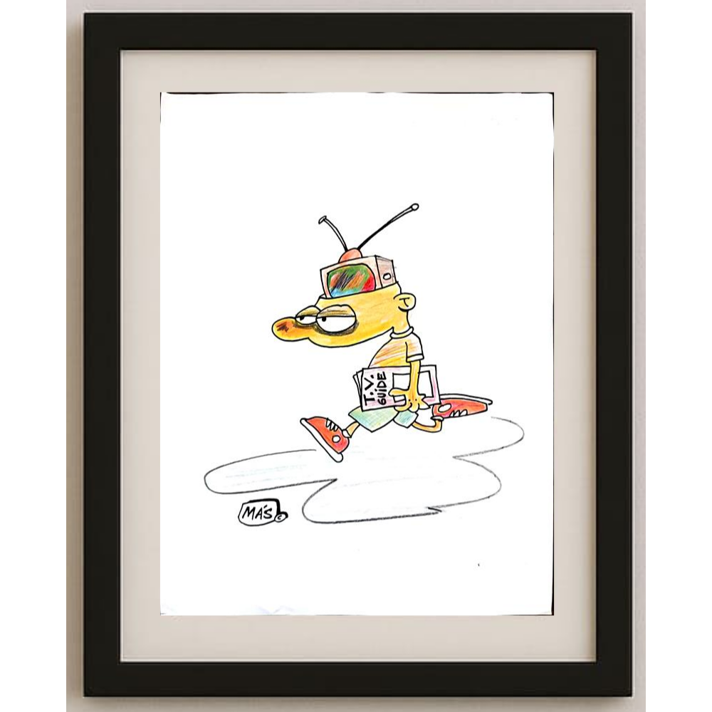 Sergio Mas 29x21cm Orijinal Karikatür BOD01828