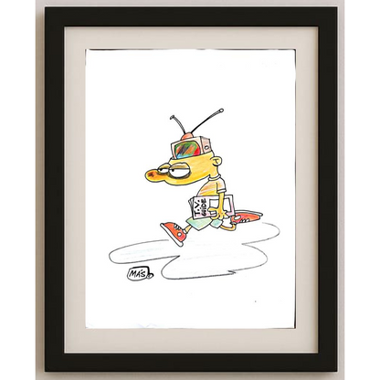 Sergio Mas 29x21cm Orijinal Karikatür BOD01828
