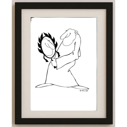 Rudi Schmückle 29x21cm Orijinal Karikatür BOD01834