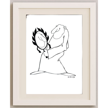 Rudi Schmückle 29x21cm Orijinal Karikatür BOD01834