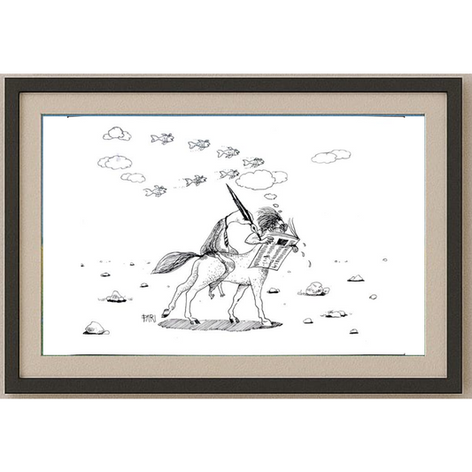 Pari Mohammad Nabi 29x21cm Orijinal Karikatür BOD01841