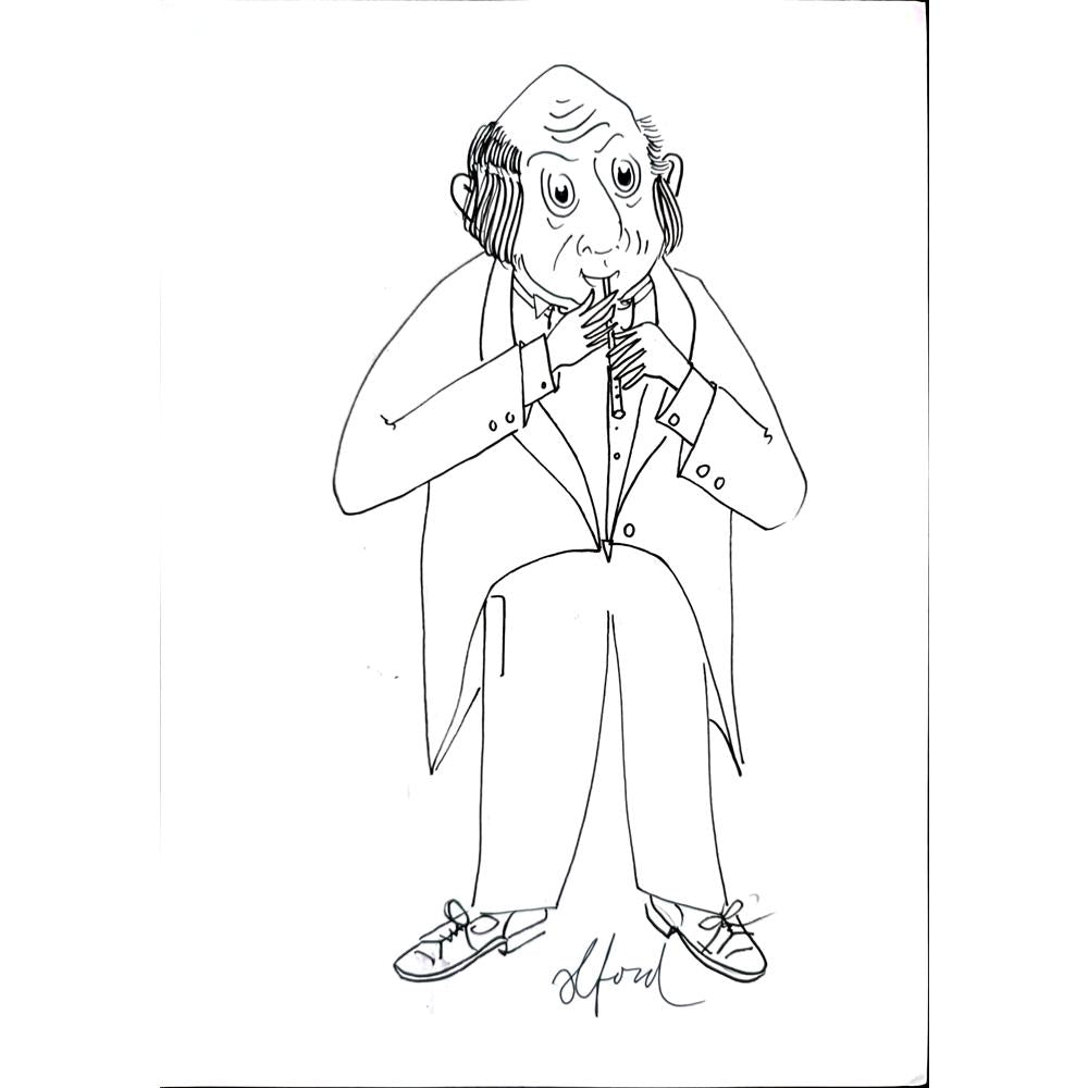 Vosters Richard Francis 29x21cm Orijinal Karikatür BOD01843
