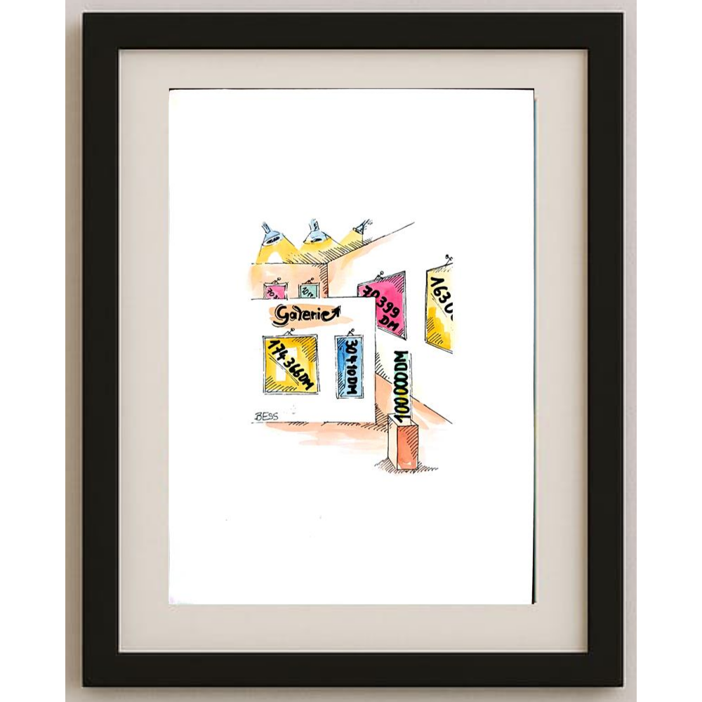 Winfried Besslich 29x21cm Orijinal Karikatür BOD01847