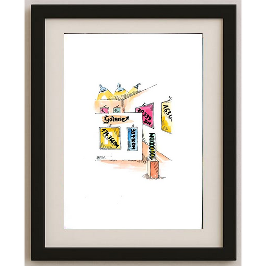 Winfried Besslich 29x21cm Orijinal Karikatür BOD01847