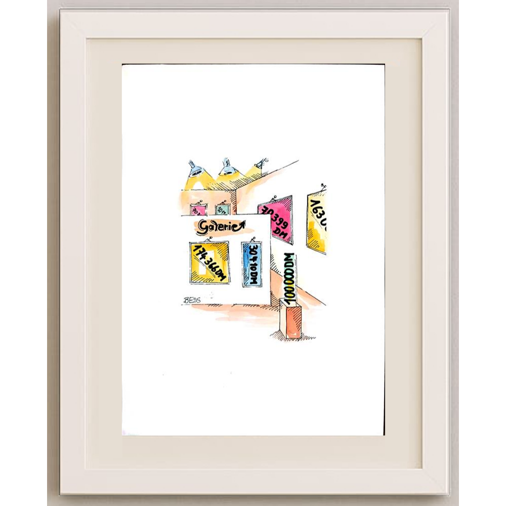 Winfried Besslich 29x21cm Orijinal Karikatür BOD01847
