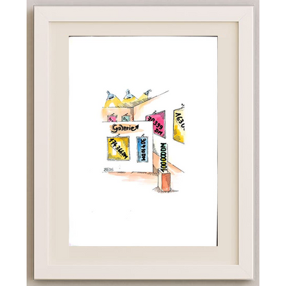 Winfried Besslich 29x21cm Orijinal Karikatür BOD01847