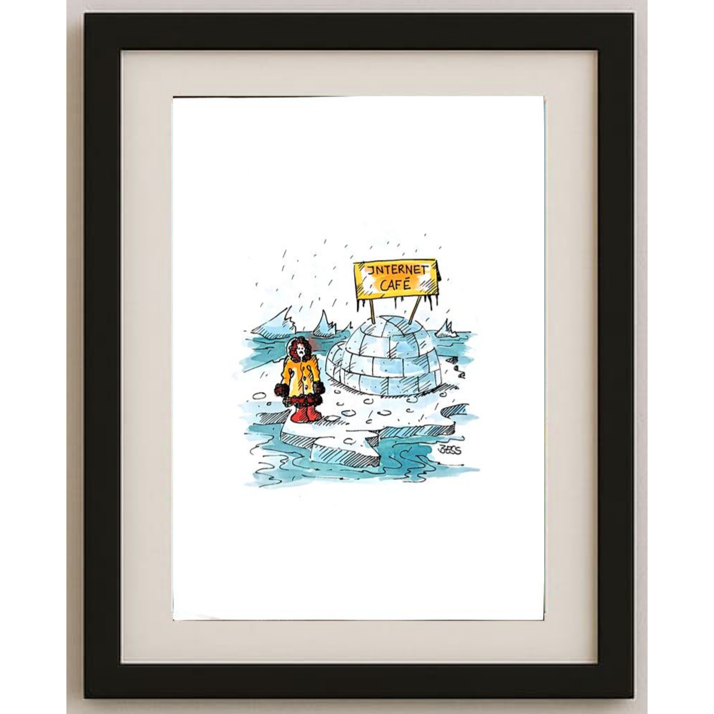 Winfried Besslich 29x21cm Orijinal Karikatür BOD01850