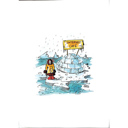 Winfried Besslich 29x21cm Orijinal Karikatür BOD01850