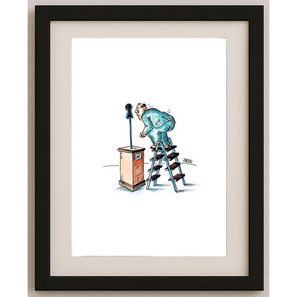 Winfried Besslich 29x21cm Orijinal Karikatür BOD01851