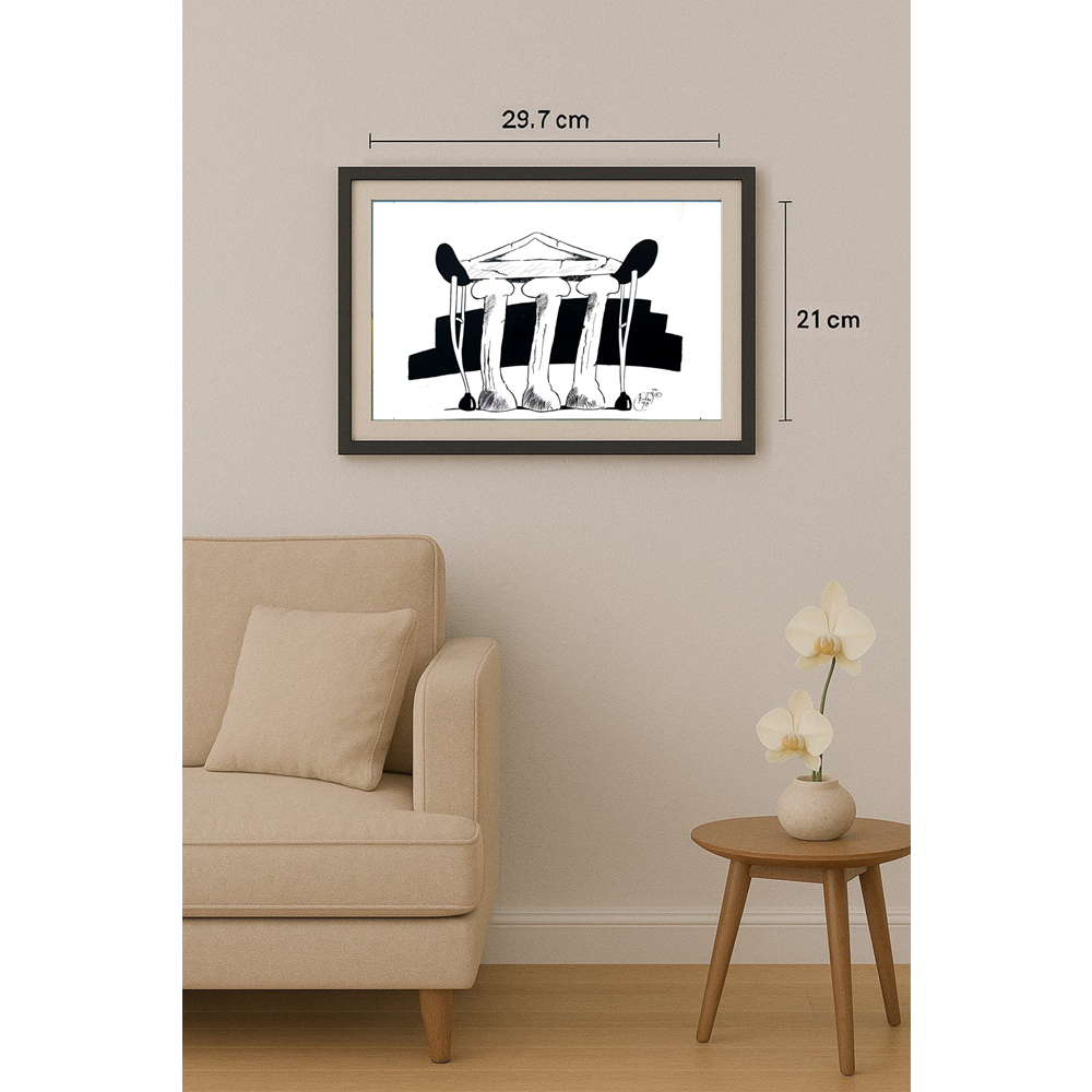 Szalai Attila 29x21cm Orijinal Karikatür BOD01855