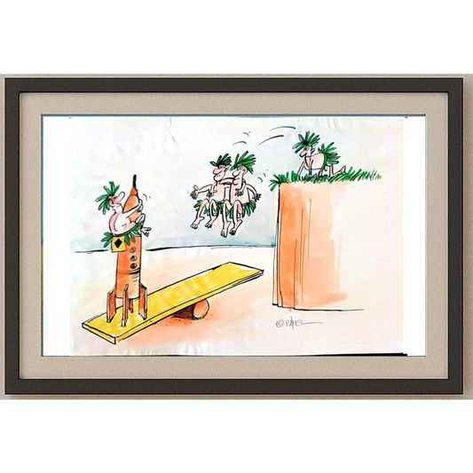 Baniasadi Mohammad Ali 29x21cm Orijinal Karikatür BOD01865