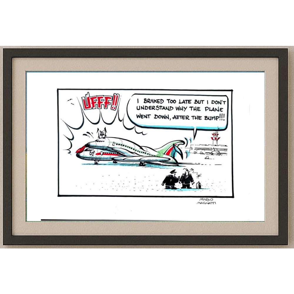 Porumbita Mihaita 21x11cm Orijinal Karikatür BOD01876