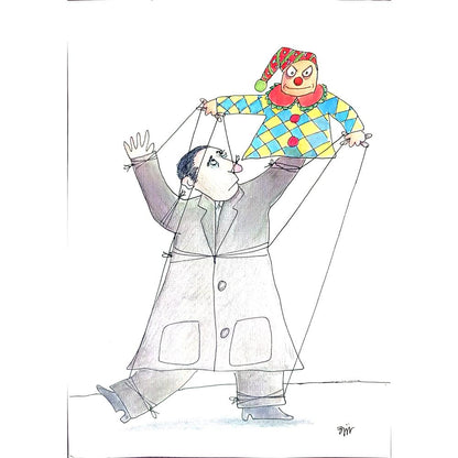 Mario Magnetti 29x21cm Orijinal Karikatür BOD01877