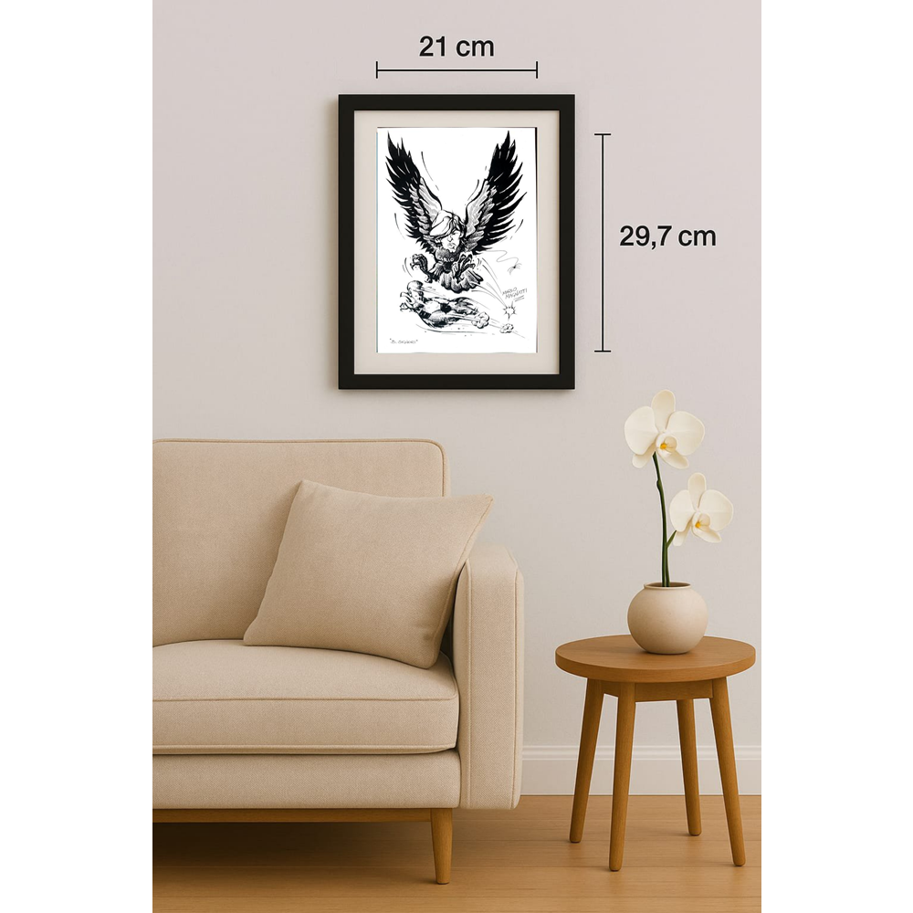 Masoud Ziaei Zardkhashosei 29x21cm Orijinal Karikatür BOD01878