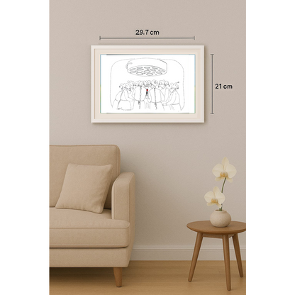 Ali Divandari 29x21cm Orijinal Karikatür BOD01881