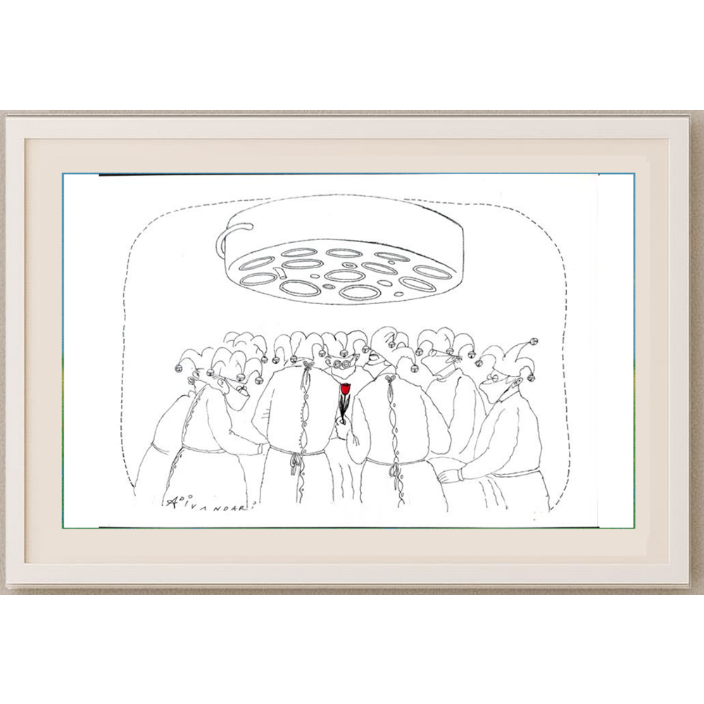 Ali Divandari 29x21cm Orijinal Karikatür BOD01881