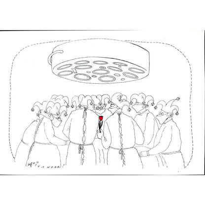 Ali Divandari 29x21cm Orijinal Karikatür BOD01881