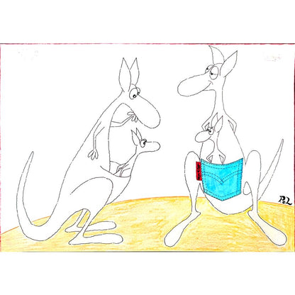 Ali Divandari 29x21cm Orijinal Karikatür BOD01882