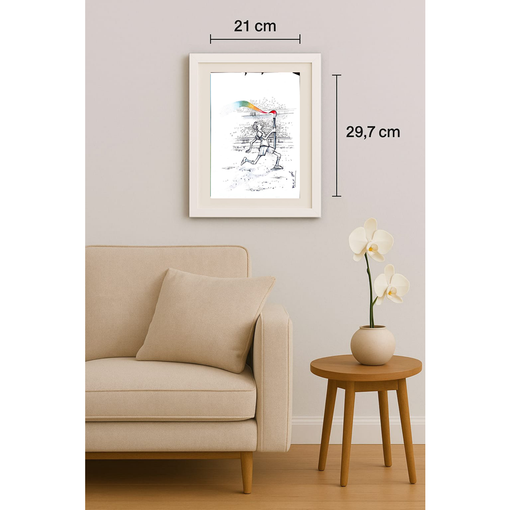 Khosro Nasrolahi 29x21cm Orijinal Karikatür BOD01885