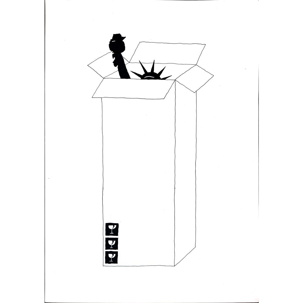 Yourik Karim Masihi 29x21cm Orijinal Karikatür BOD01892