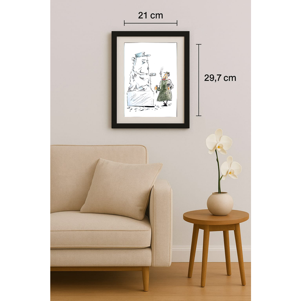 Szalai Attila 29x21cm Orijinal Karikatür BOD01895