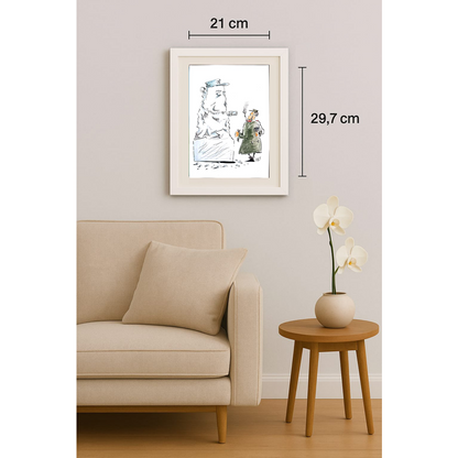 Szalai Attila 29x21cm Orijinal Karikatür BOD01895