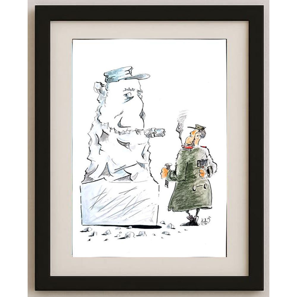 Szalai Attila 29x21cm Orijinal Karikatür BOD01895