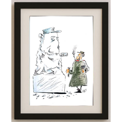 Szalai Attila 29x21cm Orijinal Karikatür BOD01895