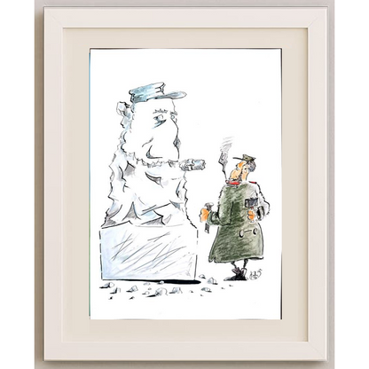 Szalai Attila 29x21cm Orijinal Karikatür BOD01895