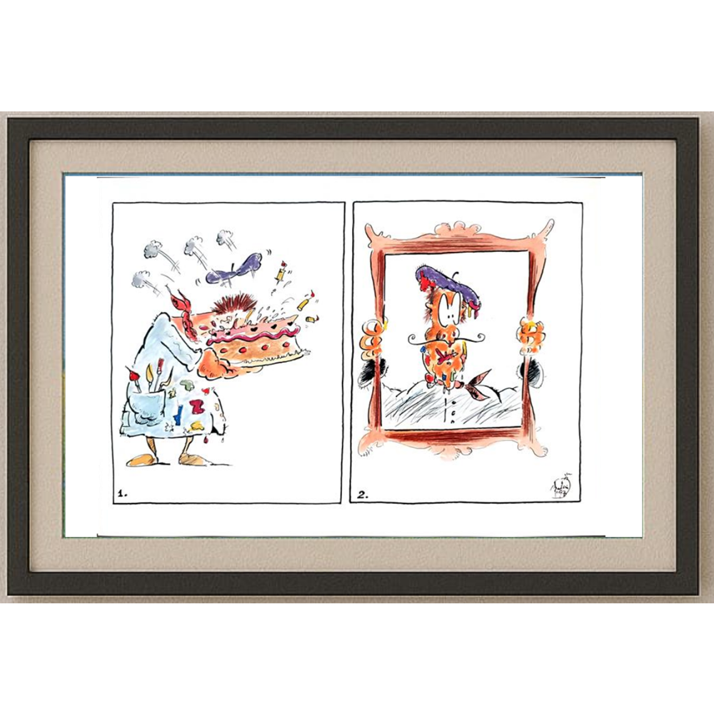 Szalai Attila 29x21cm Orijinal Karikatür BOD01896