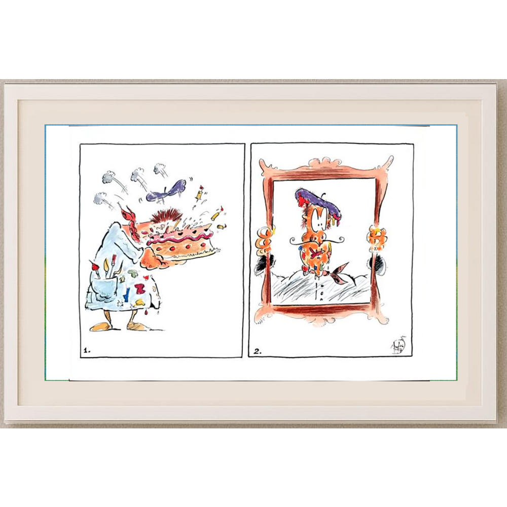 Szalai Attila 29x21cm Orijinal Karikatür BOD01896