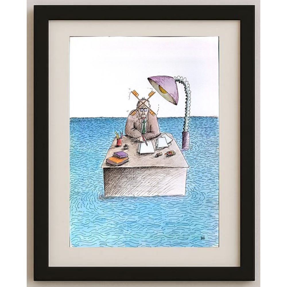 Masoud Ziaei Zardkhashosei 29x21cm Orijinal Karikatür BOD01897