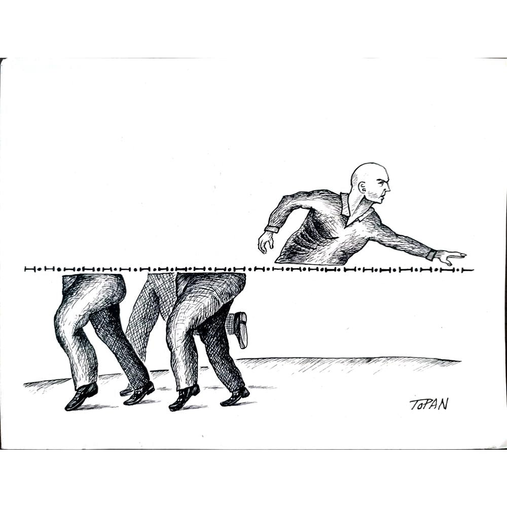 Cristian Topan 29x21cm Orijinal Karikatür BOD01902