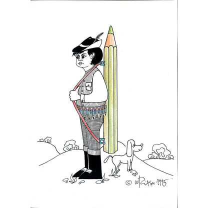 Gheorghita Ghinea Uriasu 21x15cm Orijinal Karikatür BOD01909