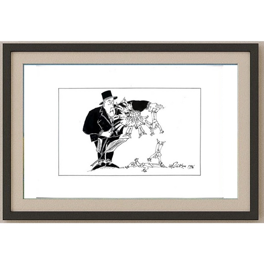 Gheorghita Ghinea Uriasu 21x15cm Orijinal Karikatür BOD01911