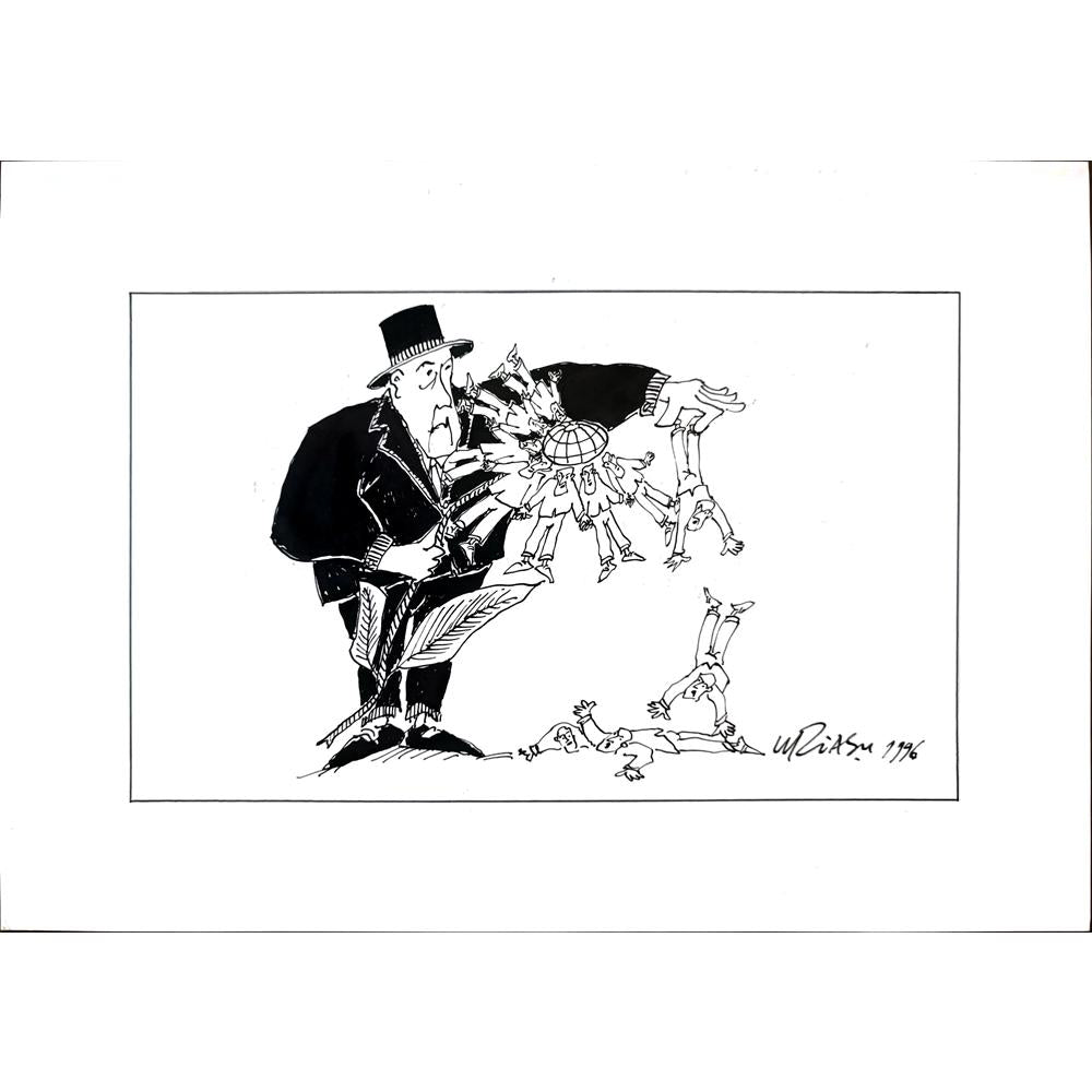 Gheorghita Ghinea Uriasu 21x15cm Orijinal Karikatür BOD01911