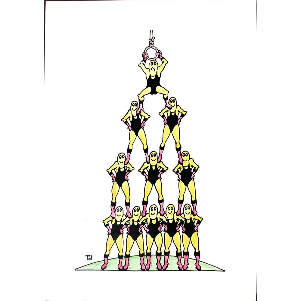 Tomislav Dusanic 29x21cm Orijinal Karikatür BOD01925